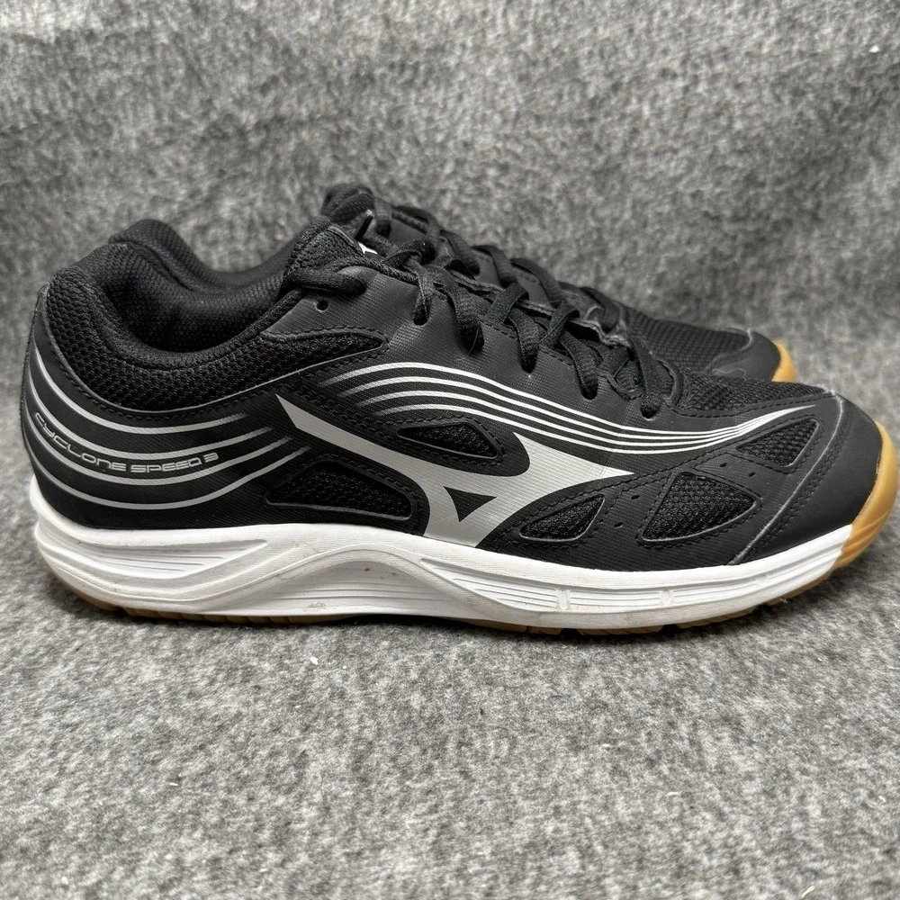 Mizuno Cyclone Speed 3 430297 Womens Size 9 Black Volleyball Shoes Gum Sole